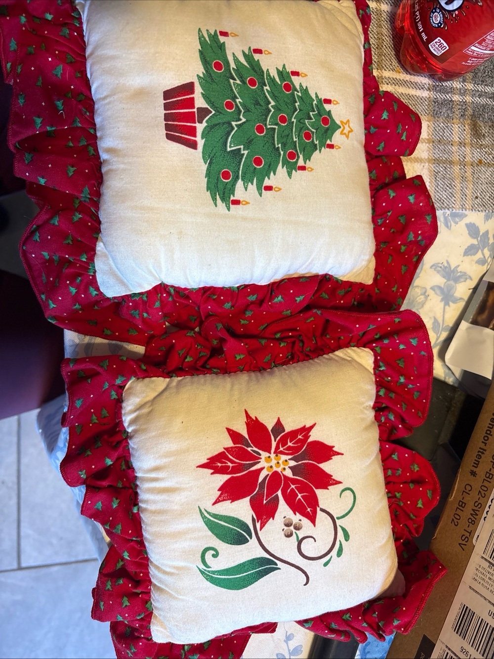 Holiday pillows vintage
